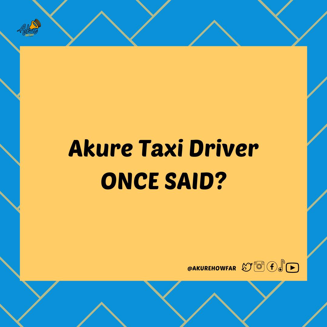 Let's have it in the COMMENTS SECTION below 👇

#AkureHowFar #Akure #OndoState