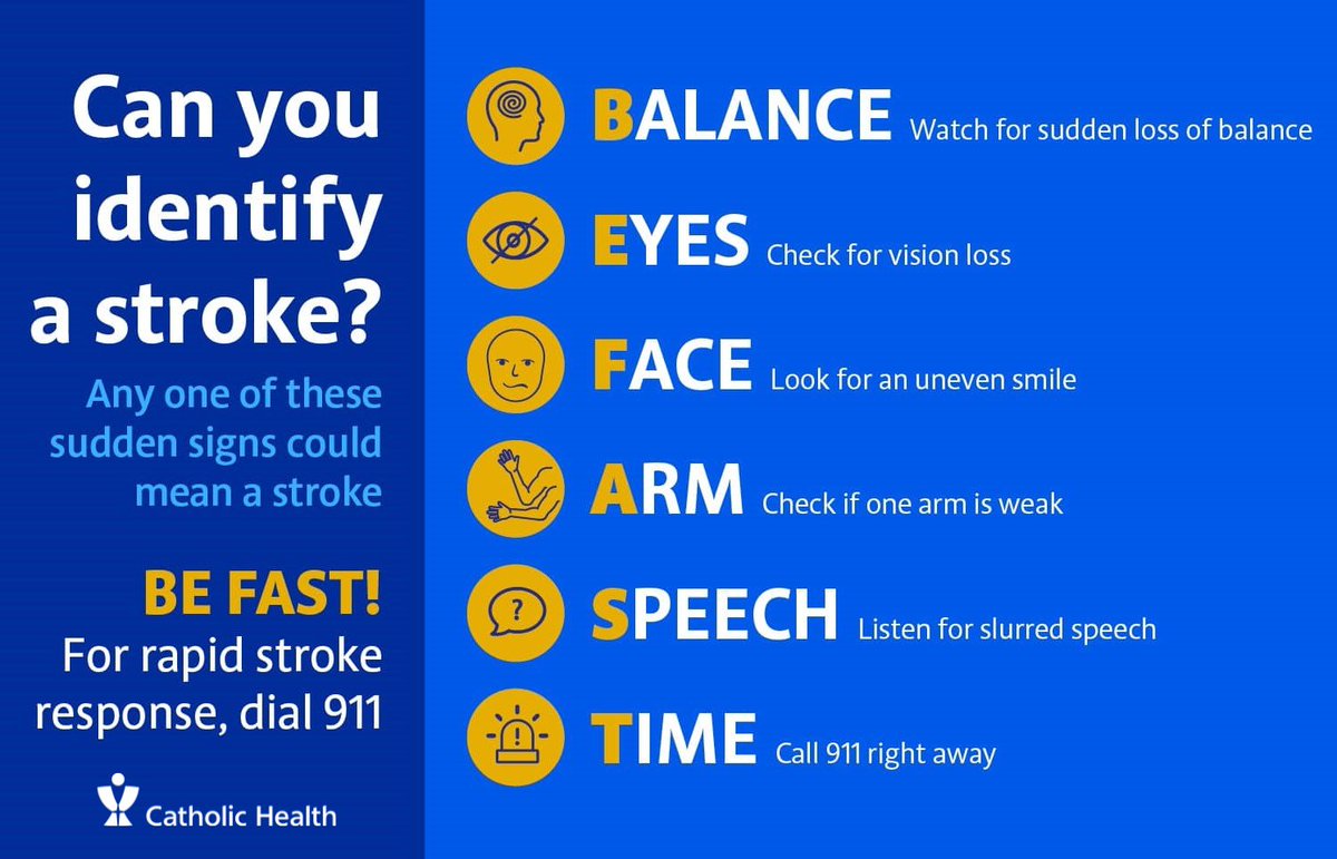 May is #StrokeAwarenessMonth. Learn the telltale signs of a stroke so you can B.E. F.A.S.T. For more information, visit: bit.ly/3QAT8JL