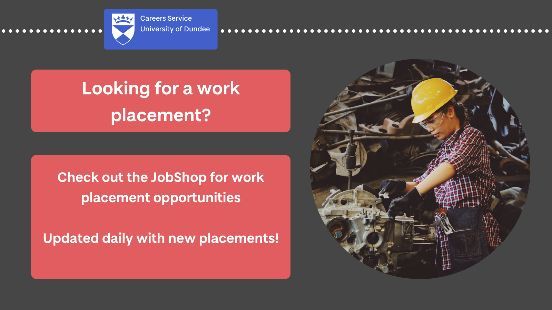 Looking for a work placement? Check out the @UoDCareers JobShop for work placement opportunities. Updated daily with new placements: buff.ly/2ITCeWW #ExploreDevelopConnect #UoDCareersJobsoftheWeek