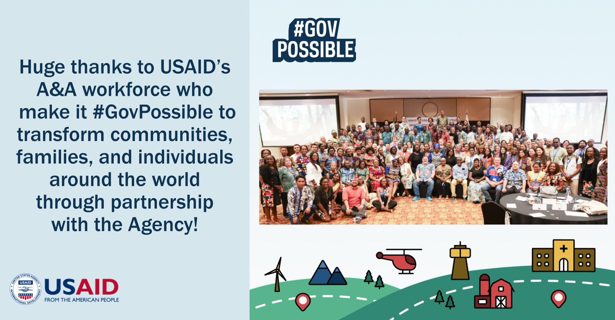 This @PerformanceGov's #GovPossible, we want to celebrate our Acquisition & Assistance (A&A) workforce! This office is filled with public servants who advance USAID priorities through their careers in procurement working with partners around the 🌏to bring transformation.
