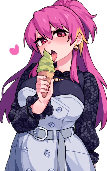 SHS私服 歩。最初は健全だったんですが··· 描いてるうちに自然と表情がエロく…! 