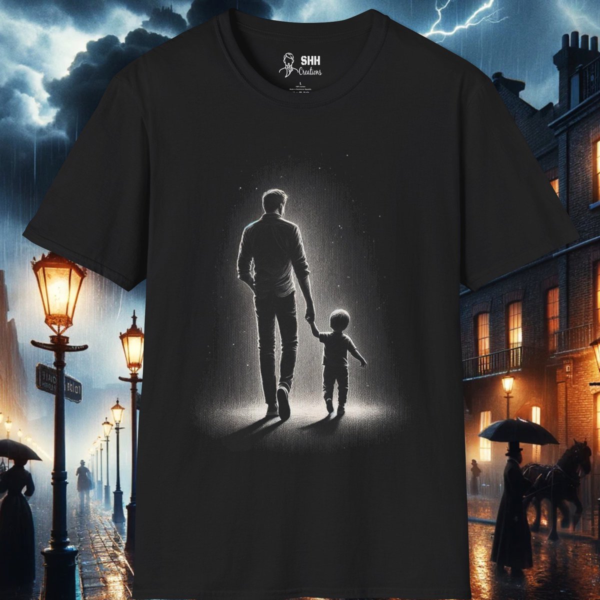 New drop! 🌌 'Father and Son Night Walk Tee' captures a magical moment between a dad and his son. Premium quality, timeless design. Make it yours. #FamilyBonding #SHHCreations #WearYourHeart 
shhcreations.com/products/fathe…