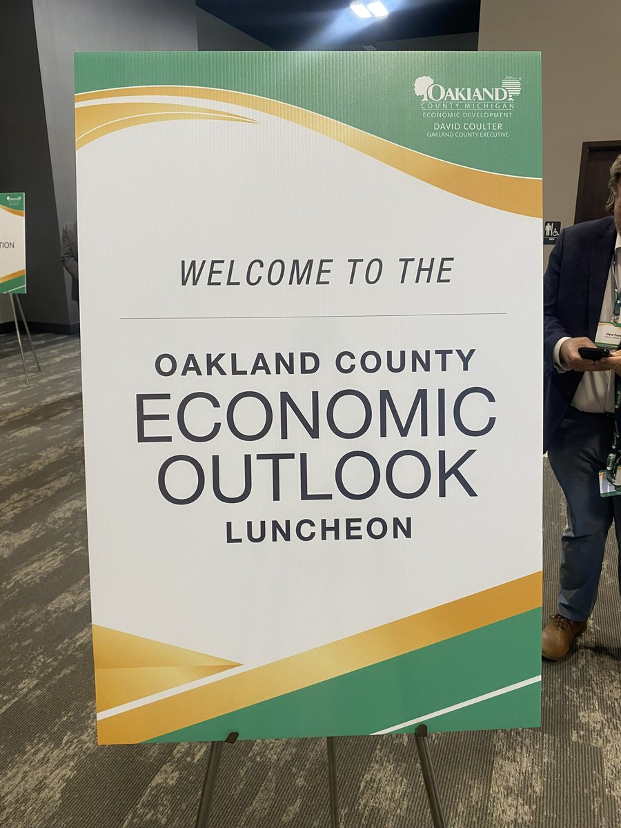 #OaklandCounty Michigan Works! is thrilled to be a sponsor of this year’s Economic Outlook Luncheon. Looking forward to another fantastic economic report from @UMich! ✅