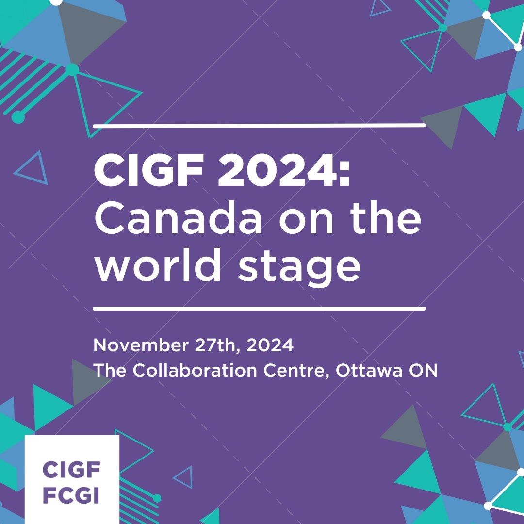 📢 Mark your calendars for November 27th! #CIGF2024 is coming to you in Canada’s capital: Ottawa, ON... (and virtually 😉)