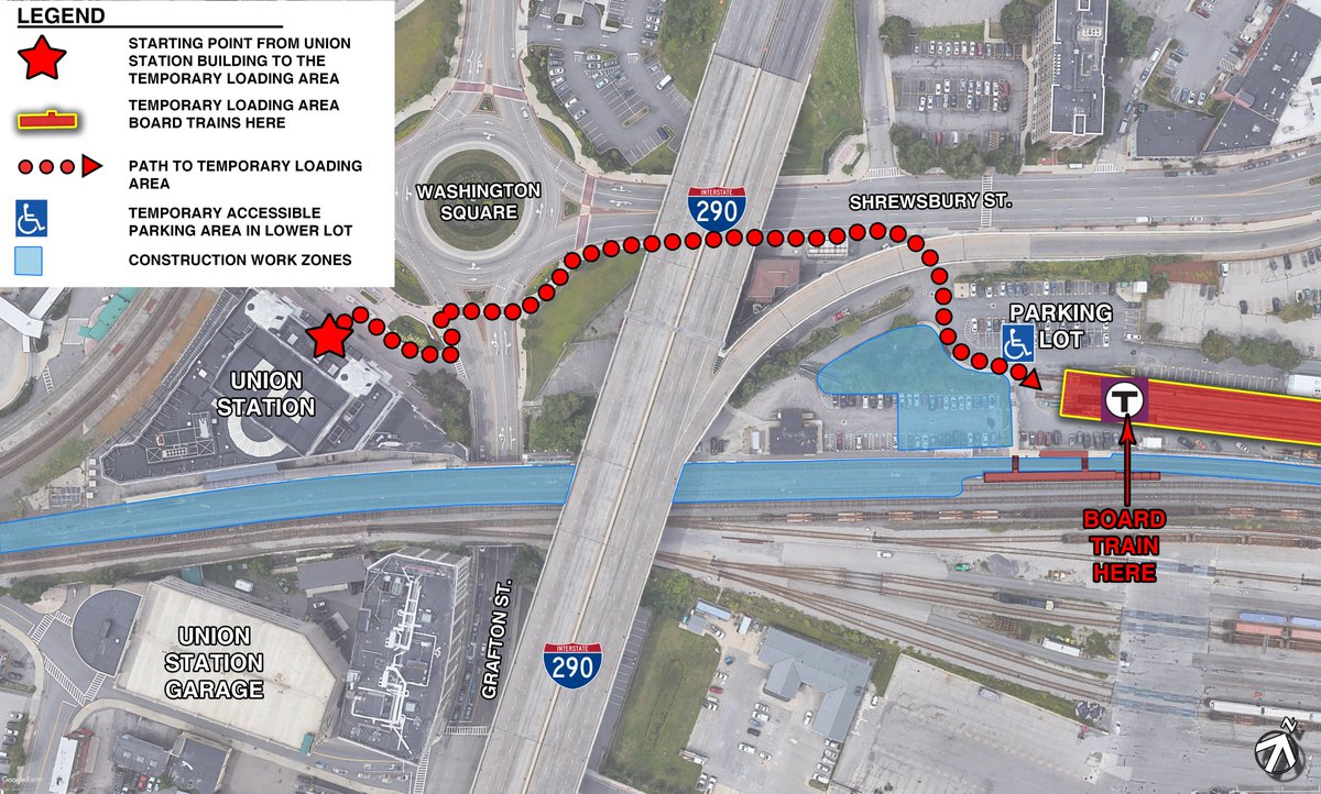 ⚠️ Contrary to previous communication, from 7:15 am to 3:15 pm on Saturday, May 11th, boarding at Worcester Station will occur from the tracks adjacent to the 45 Shrewsbury Street parking lot. Normal boarding will occur on Sunday, May 12th. ℹ️: mbta.com/unionstation