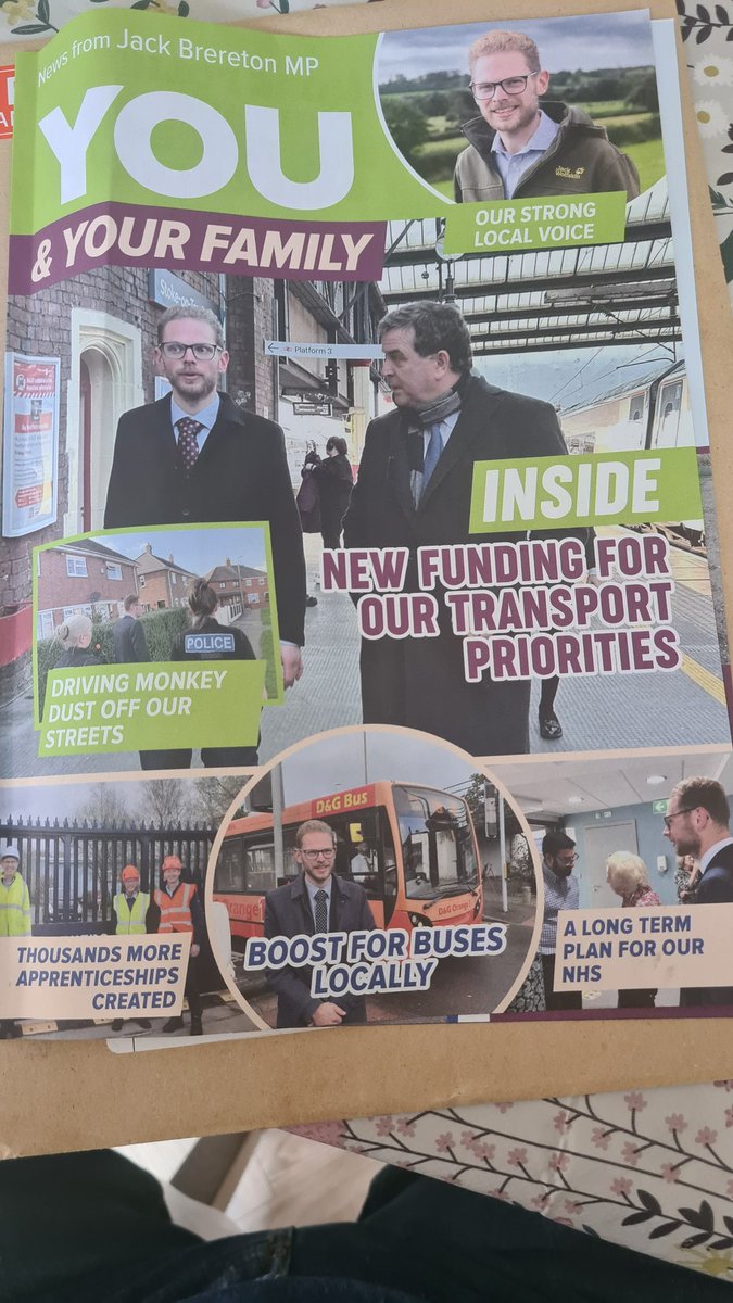 Had an election flyer through the door today from the Green Party, well I assume it's from them, no logo or party identifying insignia, good job I recognise the forehead #corrupttories