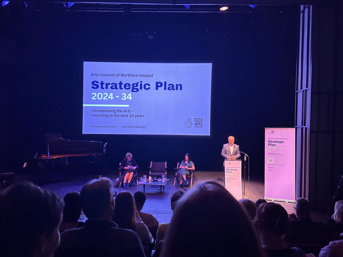 'It's not about the survival of the arts but survival of the soul.' We were delighted to be at the ACNI 10 Year Strategy this afternoon. A fantastic turnout and so many inspiring & passionate speeches, including Matthew Sharpe and @garysnowpatrol 😊