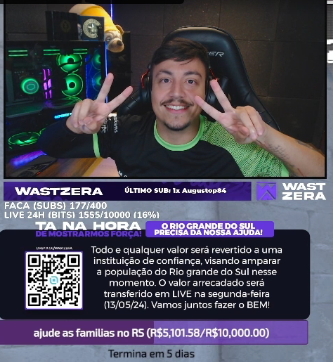 BATEMOS A META, AGORA DOBRAMOS E VAI TER LIVE DE 24 HORAS NA SEXTA PRO SABADO! SÓ BORA!!

#AjudaRS 🆘