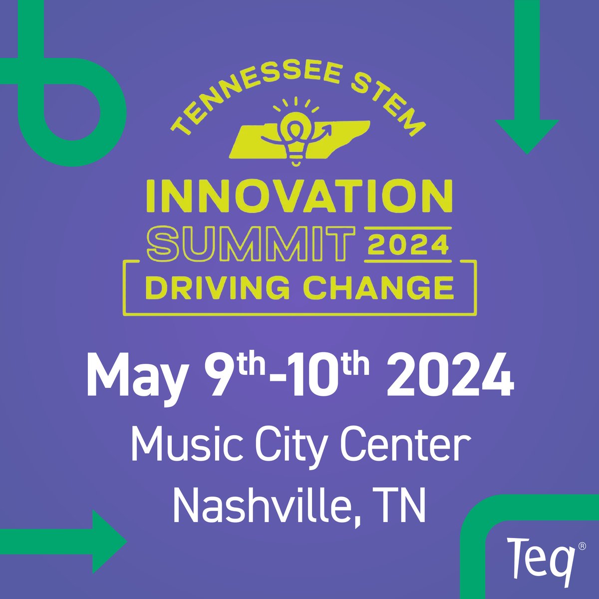 Hey, Nashille! We'll be at the 2024 Tennessee STEM Innovation Summit from May 9-10 at Music City Center! We can't wait to meet fellow educators and innovators to discuss the future of STEM! #edchat #edtech #TNSTEM #STEM #techconference @theTSIN