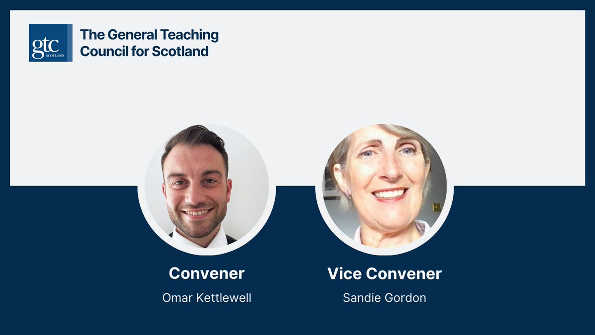 We are pleased to announce that Omar Kettlewell has been elected as GTC Scotland Council Convener, with Sandie Gordon elected as Vice Convener. gtcs.org.uk/news/news-and-…