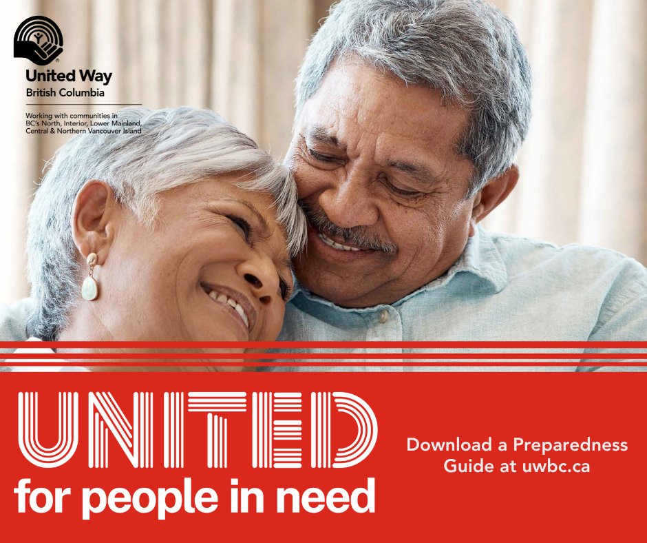 @UnitedWay_BC has teamed up with community agencies to create a tailored resource: The Emergency Preparedness Guide: What Seniors Need to Know, funded by @BCGovNews. As we mark #EmergencyPreparednessWeek, download the guidebook today at bit.ly/3WmZ3pg