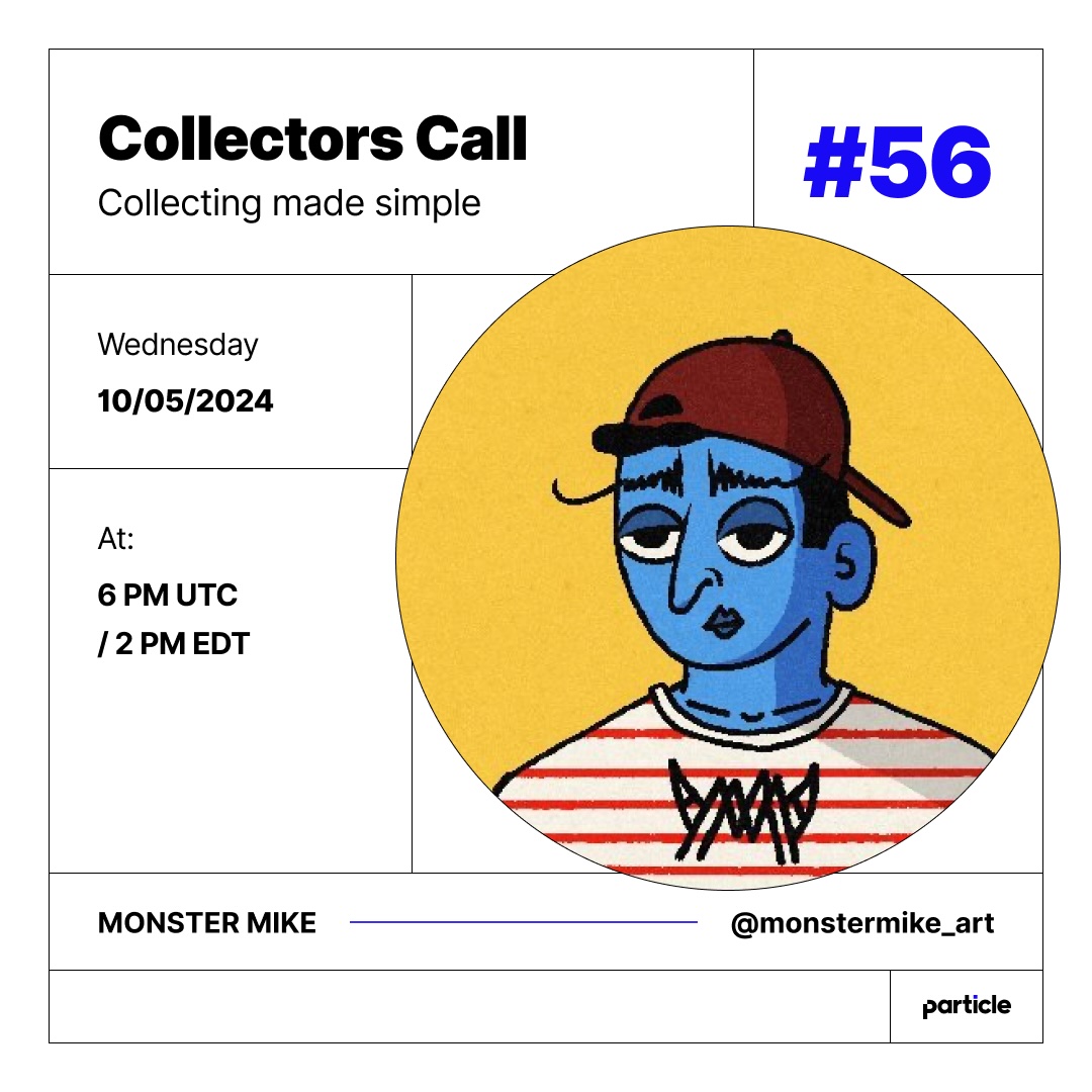 🎙️ Join us in 2 hours for our #CollectorsCall with @monstermike_art We'll chat about spatial art, the @JEFFTOWN_ collection, and hosting art talks with @Station3NYC Set your reminders! 👇🏼 twitter.com/i/spaces/1ZkKz…