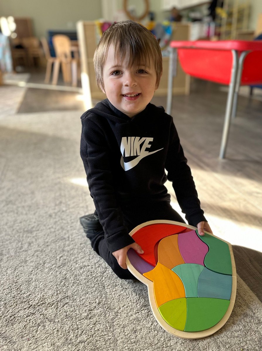 Our students make up the pieces of our heart. #NothingPuzzlingAboutIT 💚💛#earlychildhooddevelopment #childdevelopment #preschooleducation #preschoollearning #earlylearning #prek #preschool