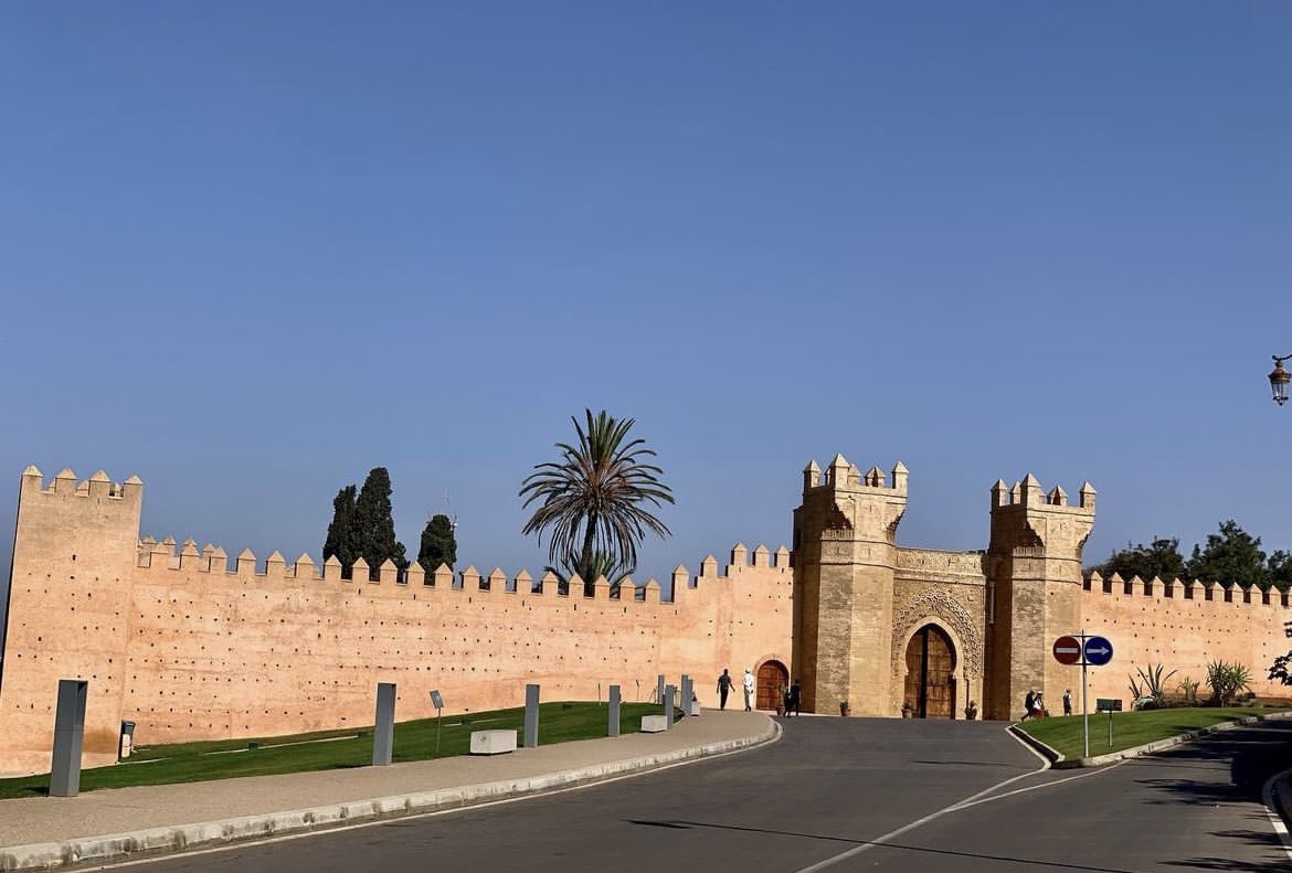 Walking around the Chellah, an ancient archeological Roman site in Rabat