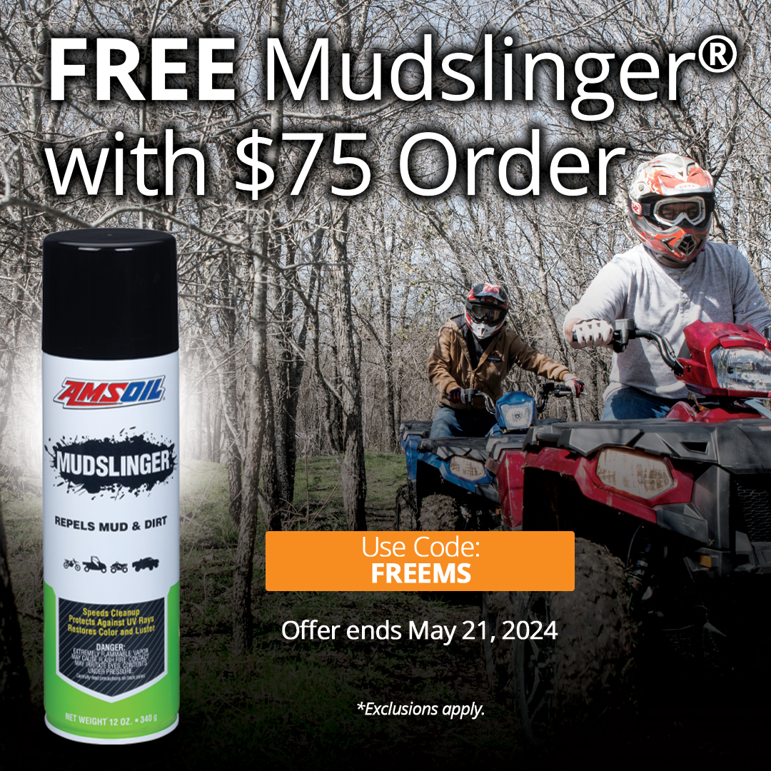 Protect your powersports toys and equipment against mud, dirt and UV rays! For a limited time, receive a Free can of Mudslinger® with your order of $75 or more. 🟠 Use code FREEMS at checkout. Gear up for Summer: bit.ly/44tz5CC