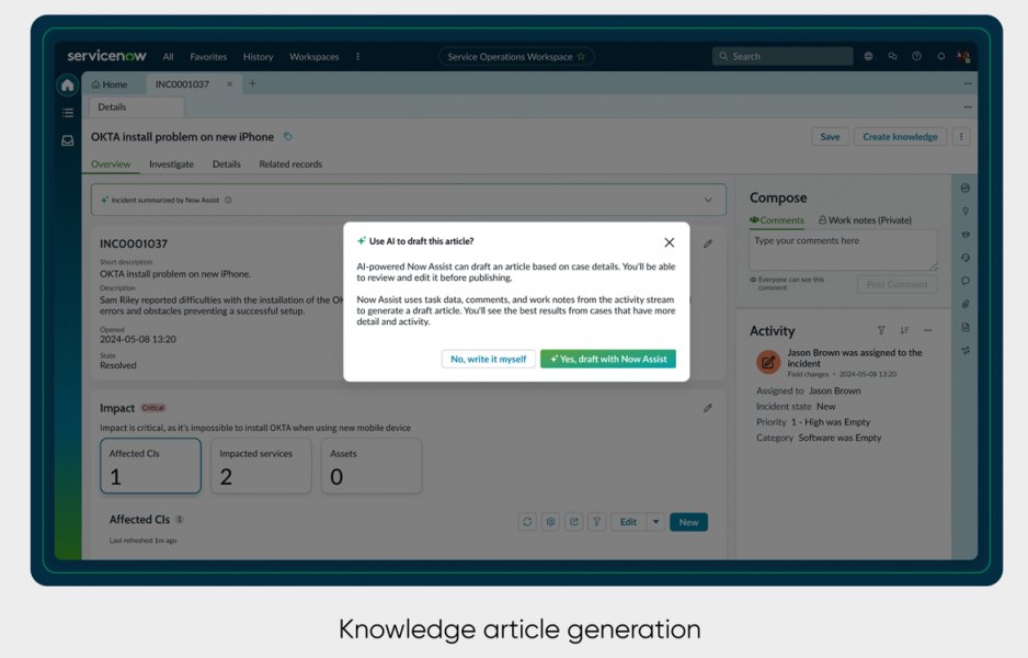 .@ServiceNow Knowledge 2024: Model choices, genAI everywhere, automation, process optimization zurl.co/oIgz Giving customers the ability to bring their own LLMs to use in Now Assist. The company also is targeting manufacturing operations and partnered with Genesys