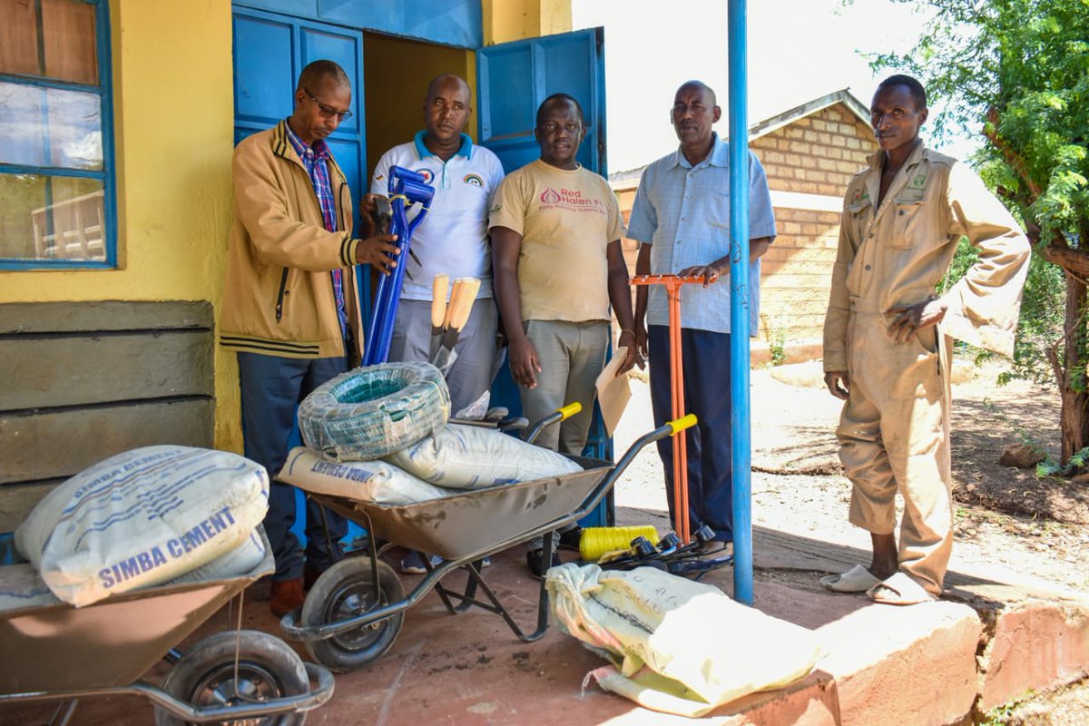 Derivery of farm tools, equipment and fencing materials at kilimani primary school, school for the deaf and ntarabany primary school yesterday and today for the school garden project.