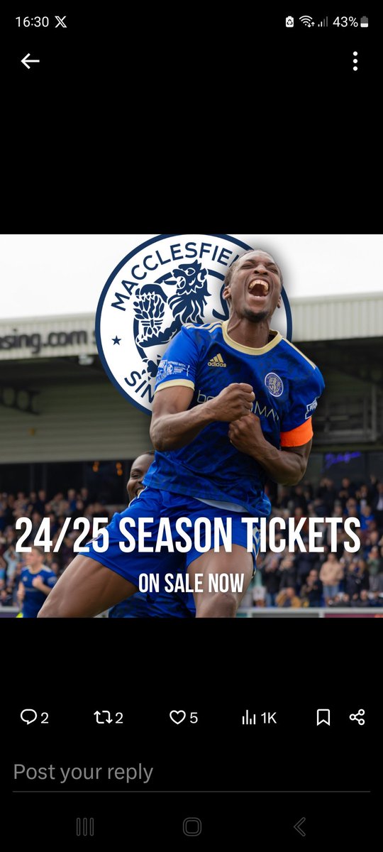 Just missed out on winning a promotion play-off final, so another season in the Northern Premier.

Anyway, season ticket now in the bag. One step away from the bar 🫠