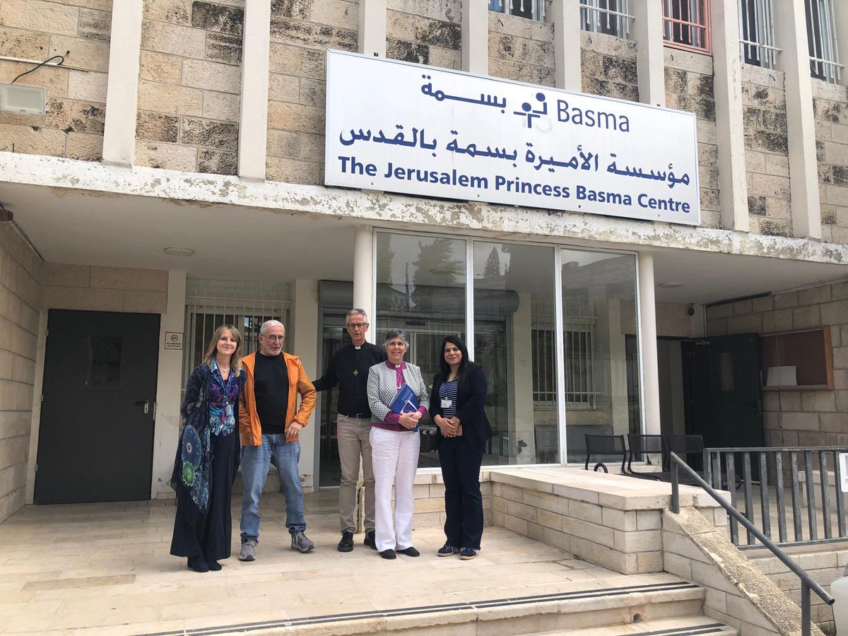 A visit to the Diocese of Jerusalem’s Princess Basma Centre for Children with Disabilities in Occupied East Jerusalem. Impressed to hear of their work in Gaza. Led by the extraordinary and exceptional Director, Violette Mubarak