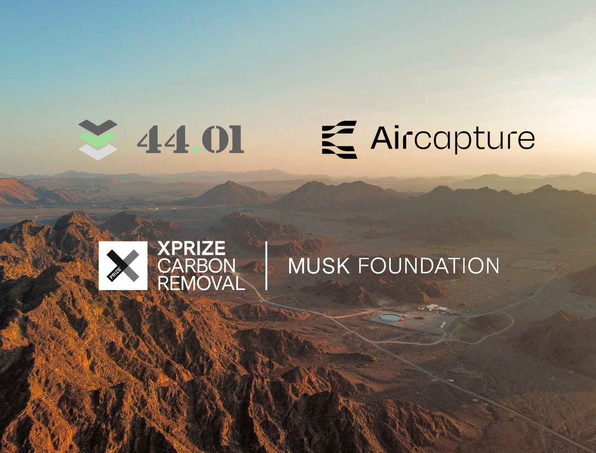 4401earth's tweet photo. We are a Top 20 @xprize #CarbonRemoval Finalist for our project with @capture_air in Oman!

XPRIZE assessed environmental/social impact, sustainability and cost before picking the Top 20.

We’re delighted to be part of this inspiring group. Best of luck to the other finalists! https://t.co/P8RQ2wkaZx