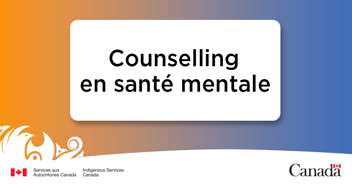 Le programme des Services de santé non assurés (SSNA) couvre les Premières Nations et les Inuit pour un maximum de 22 heures de counseling en santé mentale par année auprès d'un fournisseur admissible. En savoir plus : ow.ly/EguA50Rv7Cc