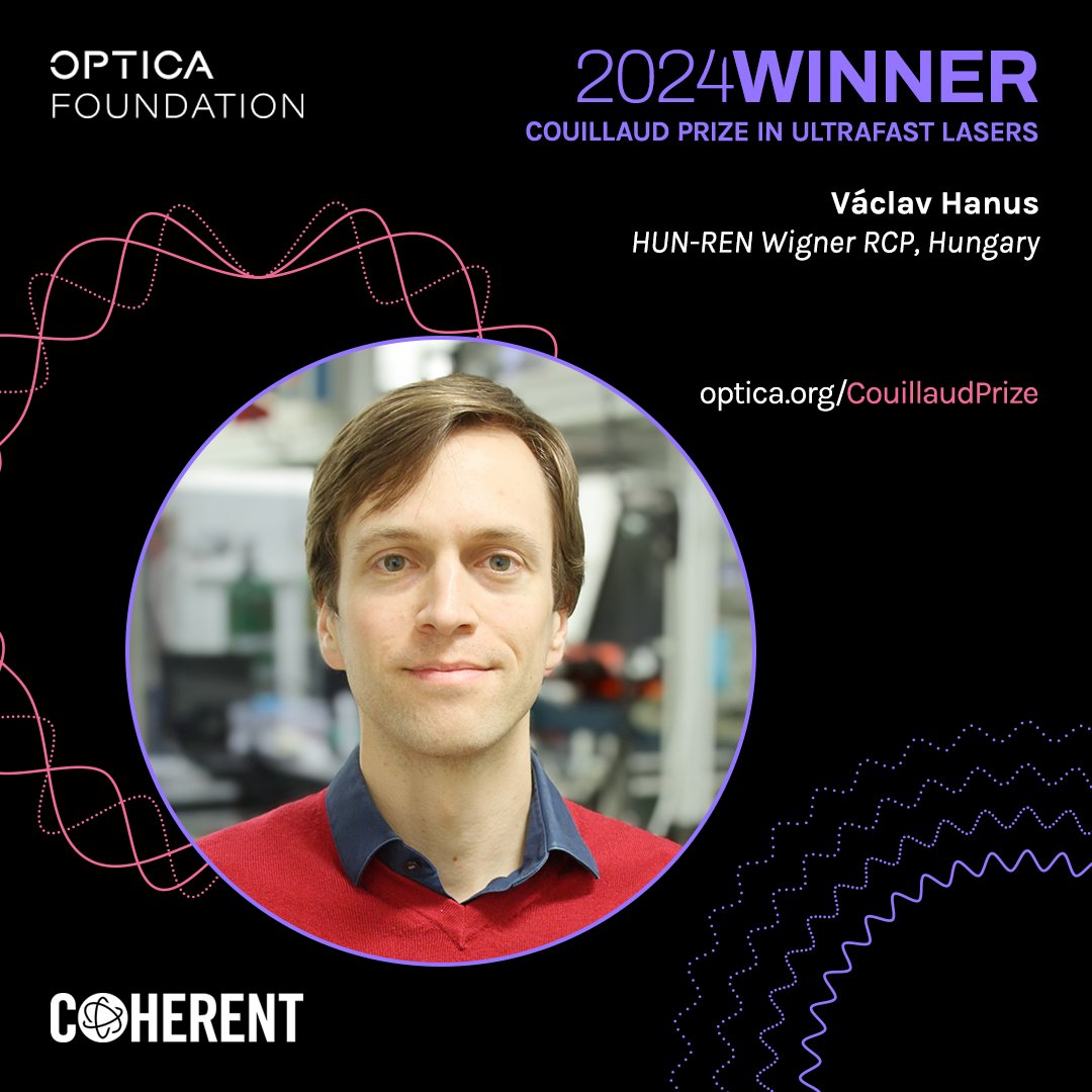 At #CLEO24, the #OpticaFoundation and @CoherentCorp recognized the winner of the 2024 Couillaud Prize in Ultrafast Lasers: Václav Hanus for his plans to advance solid-state carrier-envelope phase (CEP) detection and commercial applications. Learn more: ow.ly/nMyx50Rtqpg
