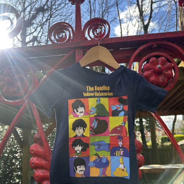 Our kids t-shirts just got a whole lot cooler 😎 This short-sleeved t-shirt features characters from Yellow Submarine animated film and it's brightly coloured design really pops! It's the perfect summer tee for any young Beatles fan. Get yours here: ow.ly/2XUE50RuRRn