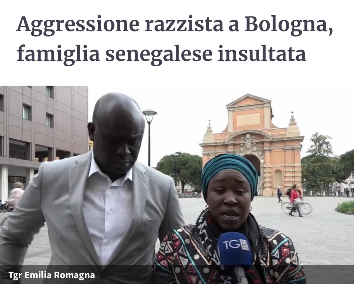 “Ci hanno detto: tornate a casa vostra, n*gri di merda. Poi, una donna ha buttato a terra mia figlia di 9 anni, preso a botte mio figlio di 18 e altre 3 persone si sono avventate su mio marito.” Così Nabu Dieng sull’aggressione razzista che l’ha coinvolta a #Bologna #stoprazzismo