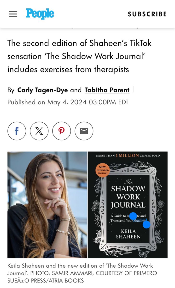 Check out People.com's recent profile on Atria author Keila Shaheen (@zenfulnote) to find out more about her upcoming edition of the Shadow Work Journal!