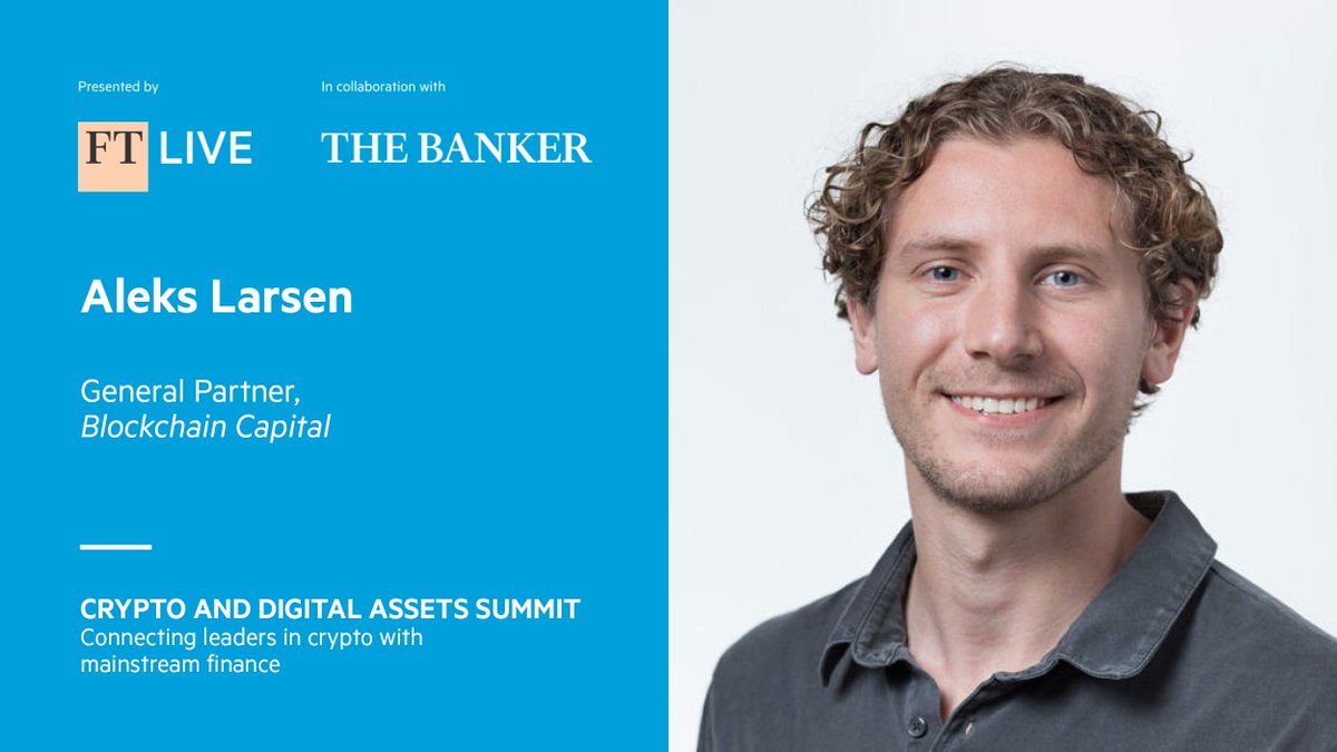 Today @_alekslarsen takes the stage for the @FT Crypto and Digital Asset Summit in London.