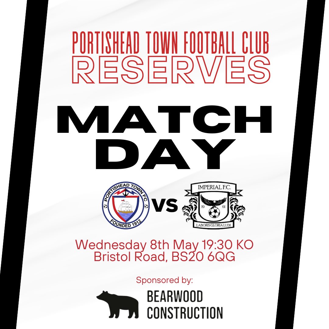 The Reserves are in action this evening as they welcome league leaders Imperial to Bristol Road. Come on down and support the lads - 3 games left this season. Sponsored by Bearwood Construction. @swsportsnews @bsoccerworld