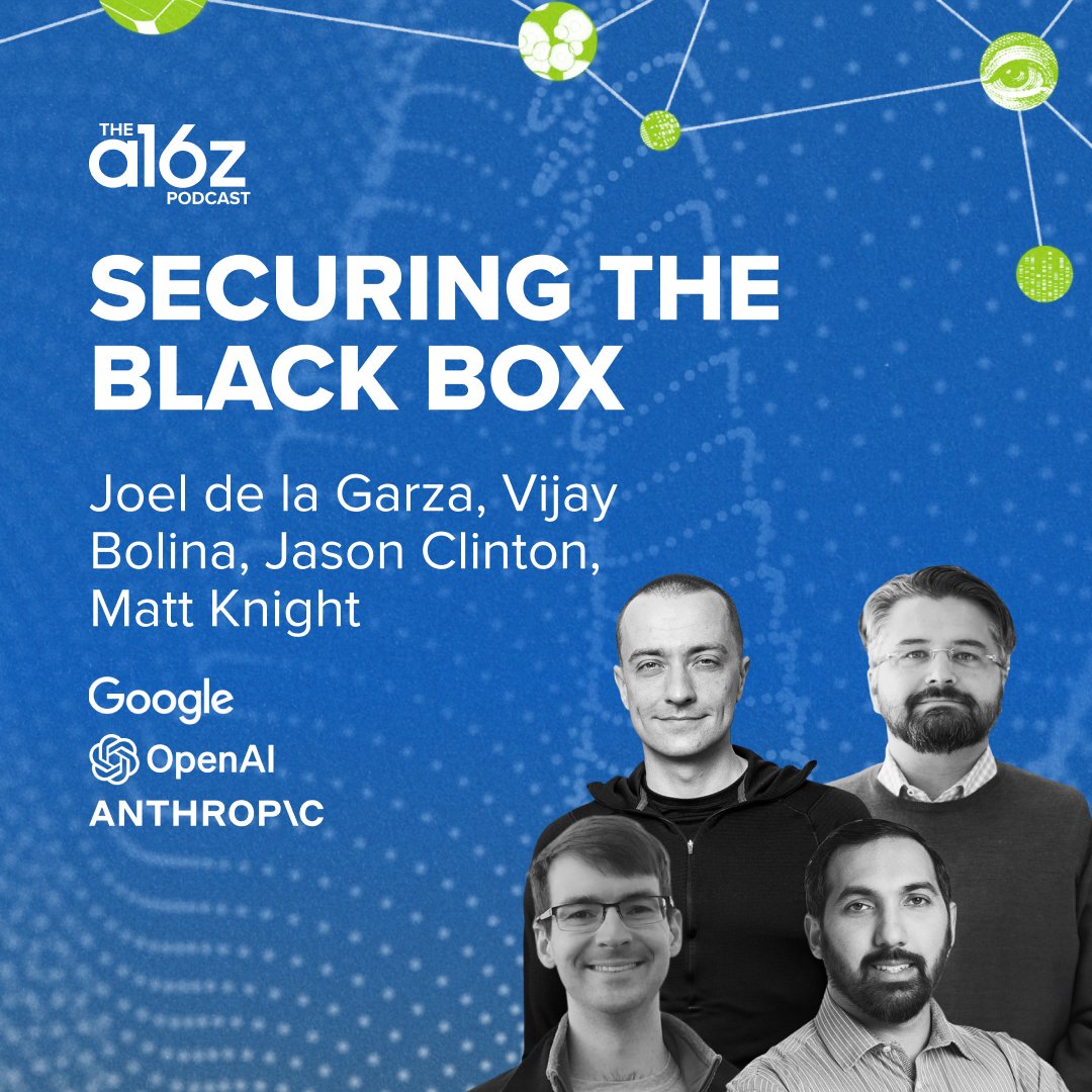 From robocalls to data breaches and misinformation —how are LLMs influencing both offensive and defensive strategies? OpenAI’s @embeddedsec, Anthropic’s @JasonDClinton, and DeepMind’s @vijaybolina join a16z's Joel de la Garza to discuss how LLMs are reshaping cybersecurity.…