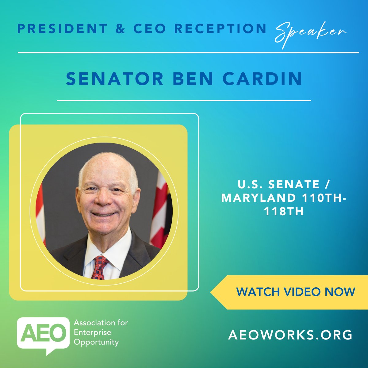 ICYMI, check out the thoughtful video remarks from Sens Ben Cardin (D-MD) at the President's and CEO Welcome Reception: youtu.be/LMAWuQV2hlE