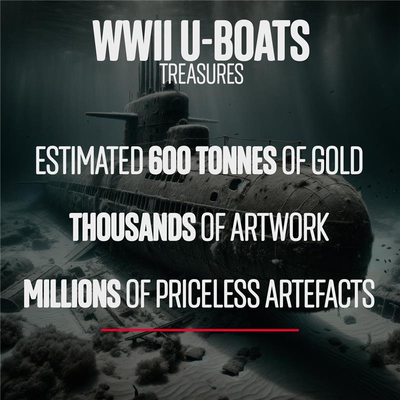 With this much treasure on those Nazi U-Boats, no wonder everyone wants to find them. 💎💰 #LostUBoatsOfWWII 📺 Mondays 9pm