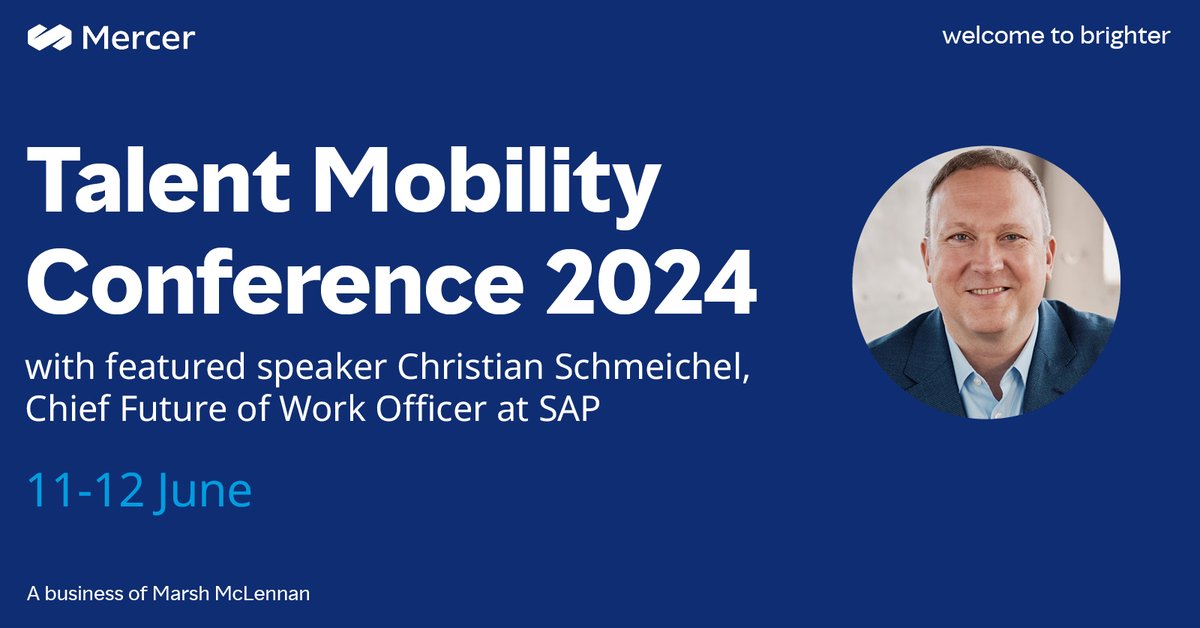 Dive into the #FutureofWork with Dr. Christian Schmeichel and other experts at the Talent Mobility Conference. Listen to them explore the latest #HR trends and gain strategic insights on employee wellbeing, flexibility and #skills. Register now.  bit.ly/3JOwdH3