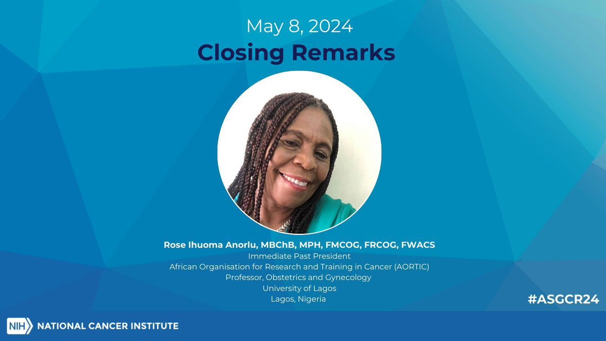 We closed out Day 3 of #ASGCR24 with remarks from Professor Rose Anorlu! Don't miss out on the last day of the Symposium tomorrow, there is still time to register and join in. Register now => bit.ly/ASGCR24