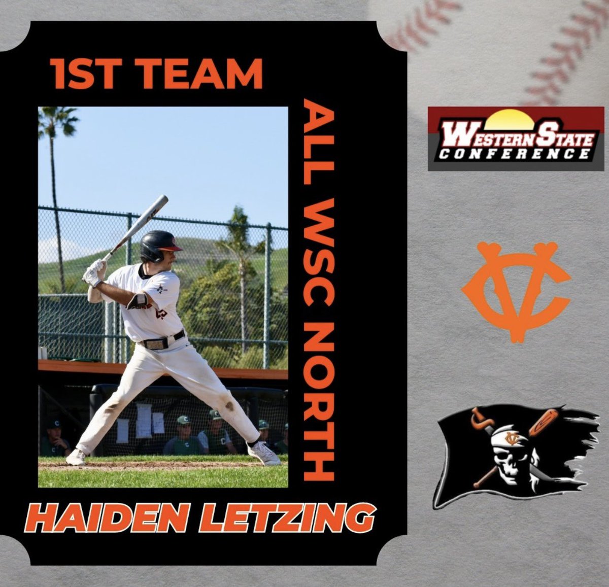 Congratulations to Haiden Letzing on earning  1st Team All-Western State Conference this season.