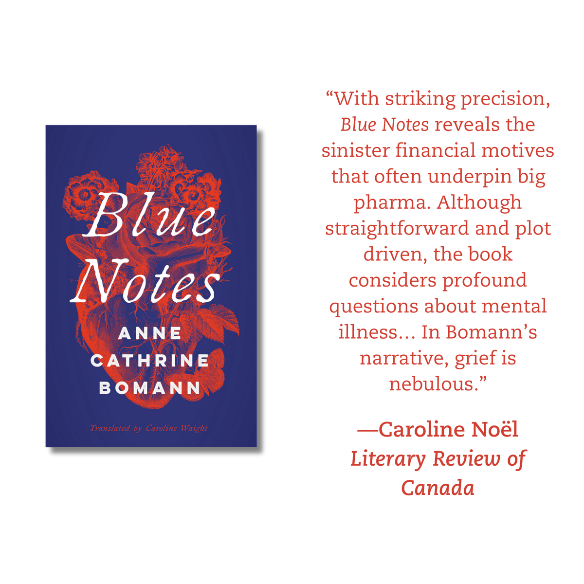 For @reviewcanada, Caroline Noël reviews Blue Notes by Anne Cathrine Bomann, translated by Caroline Waight: reviewcanada.substack.com/p/bookworm-no-…