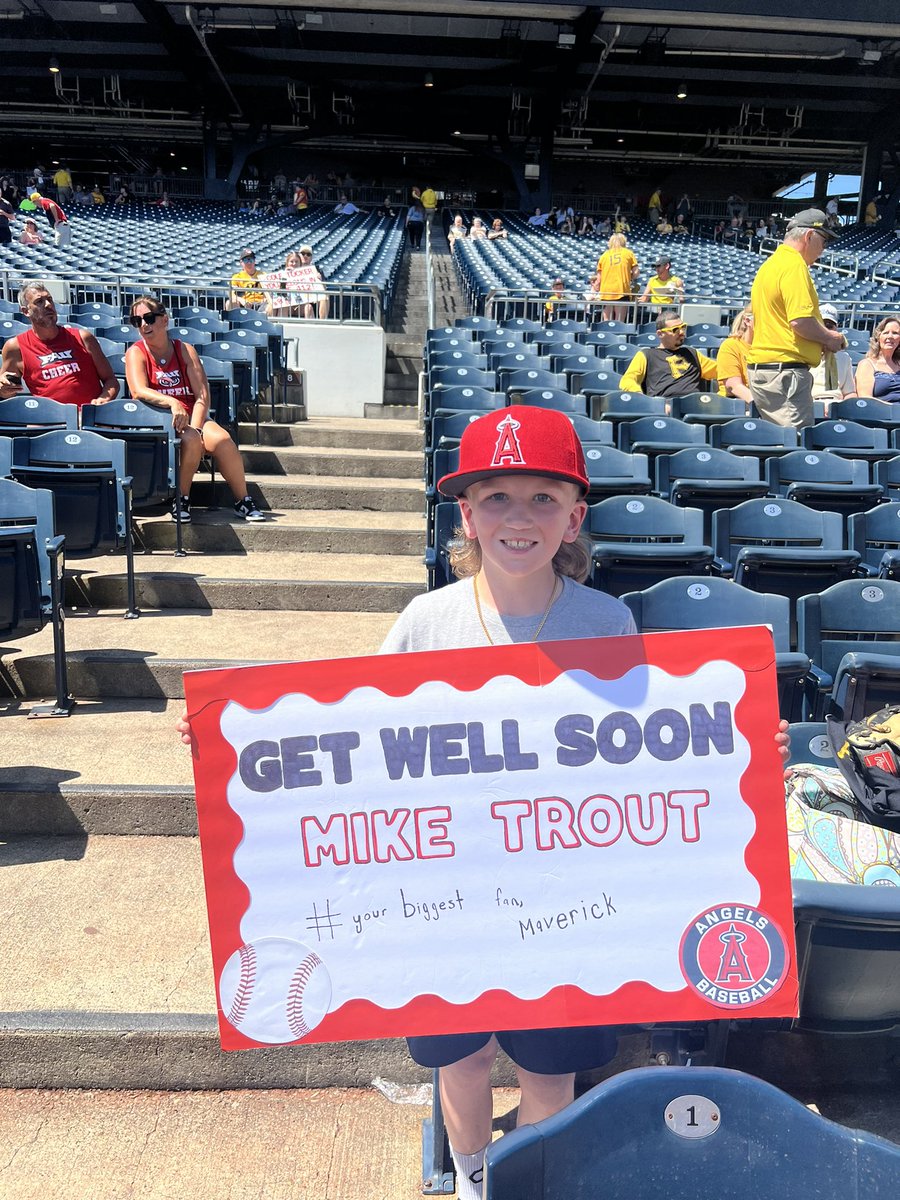 Maverick says get well soon @MikeTrout!
