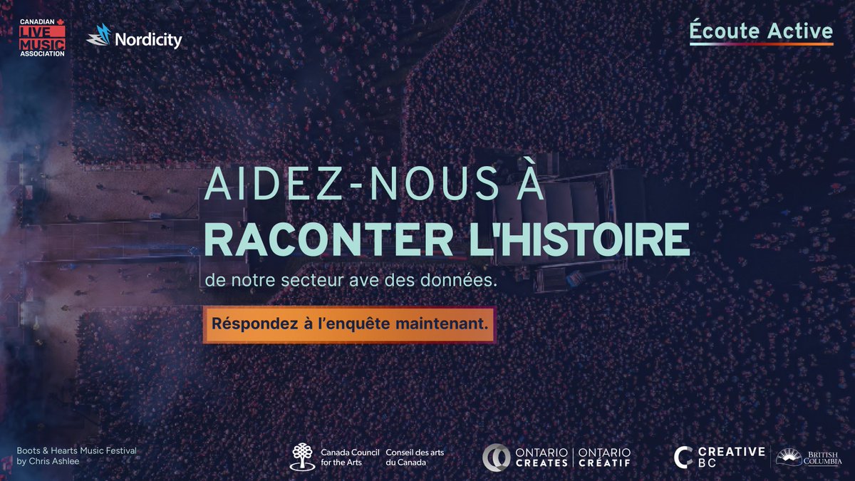 Your input is crucial now more than ever. It’s not just about data; it’s about serving YOU and showcasing our industry’s power. Take The Survey Today: bit.ly/HearAndNow2024 #HearAndNow #BringingArtstoLife #ONCreates #CreativeBC @CanadaCouncil @OntarioCreates @CreativeBCs