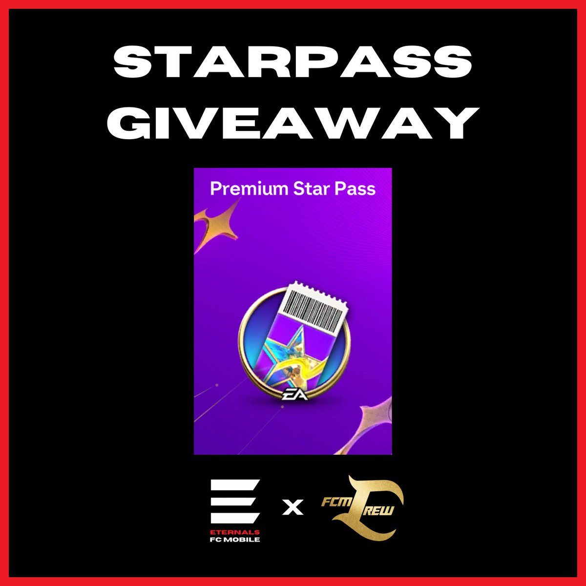 STARPASS GIVEAWAY 📣 in collaboration with @FCMobileCrew 🔥🔥 Requirements : 1. Like and Retweet ✅ 2. Follow @FCMobileCrew & @EternalsFCM 3. Post screenshots below ⬇️ Winners to be announced this weekend 😄🏆