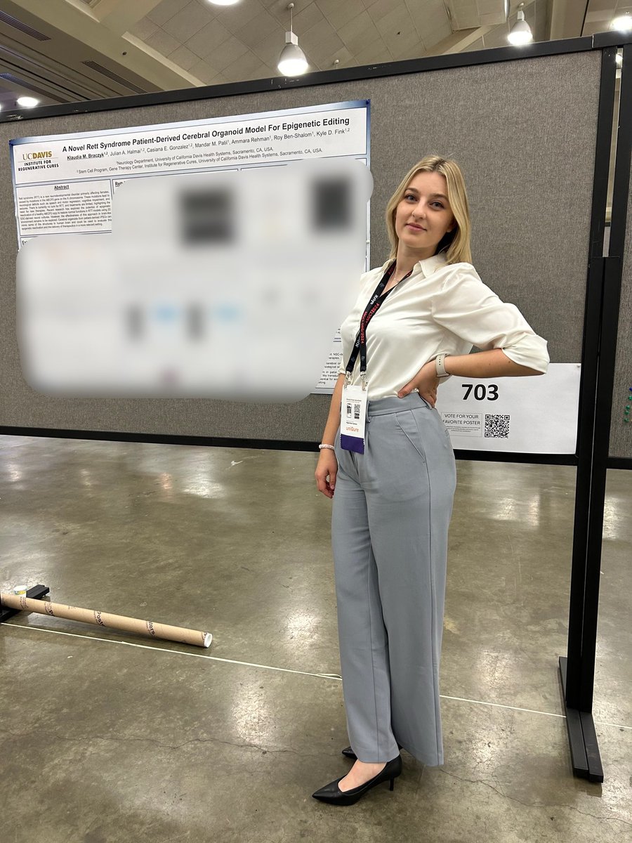 📣#FinkLab Wednesday Posters📣
Stop by poster 693 to learn about #PrimeEditing in #Ppp2r5d from @Isaac_Vi11egas and poster 703 to learn about #EpigeneticEditing in #RettSyndrome from Klaudia Braczyk! 
@ASGCTherapy #ASGCT2024 #NeurologicDiseases #Organoid #MouseModel