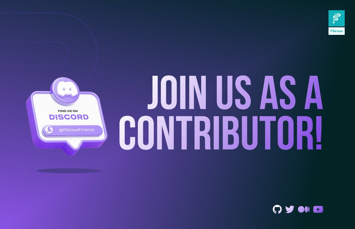 Want to contribute to Fibrous' growth? Contribute now and unlock the exclusive Contributor role in our Discord! 👀 Be a part of something BIG. discord.gg/fibrous