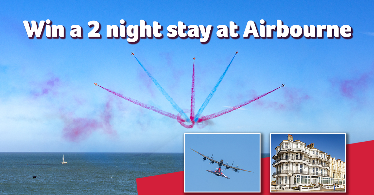 See the Red Arrows, Typhoon and more with our competition to win a stay at Airbourne! Enter by 16 June for your chance to win: tinyurl.com/3rtyndbh