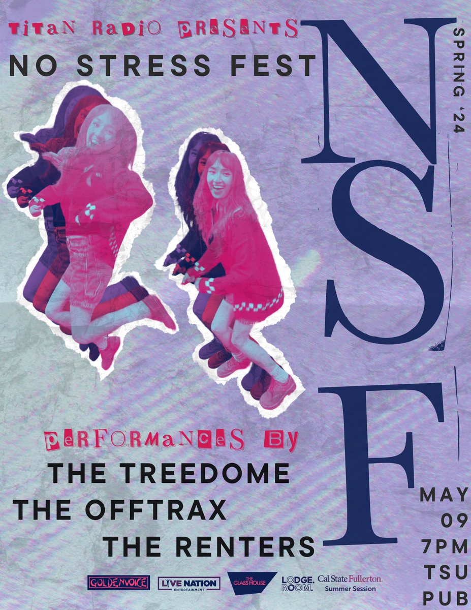 Titan Radio’s semesterly No Stress Fest is tomorrow at the TSU pub from 7-9! There will be free food and ticket giveaways! see y’all there!