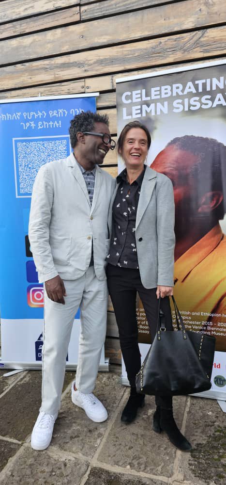 What a story, and what an honour to meet this fantastic person - 🇪🇹 poet @lemnsissay in Addis this evening. The documentary of his life is wise, sad and beautiful. 🙏 @BritishCouncil in Addis for inviting. “Let there be peace”🕊️