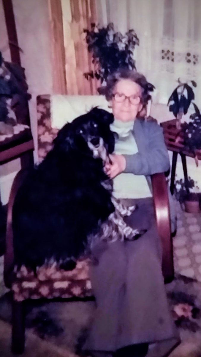Today I remember my great nan, who would have turned 120 today. Still miss you, little nan. This is her with her dog Bonnie.