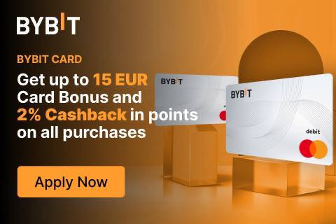 Sign up for the Bybit Card and now enjoying 2% cashback in points on ALL purchases – fiat or crypto! 💳 Plus, got a cool €15 Card bonus. Join me and let's rack up those rewards together! bybit.com/fiat/cards/cam…