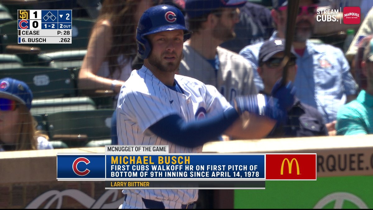Michael Busch with a quick walkoff last night. #Cubs @WatchMarquee