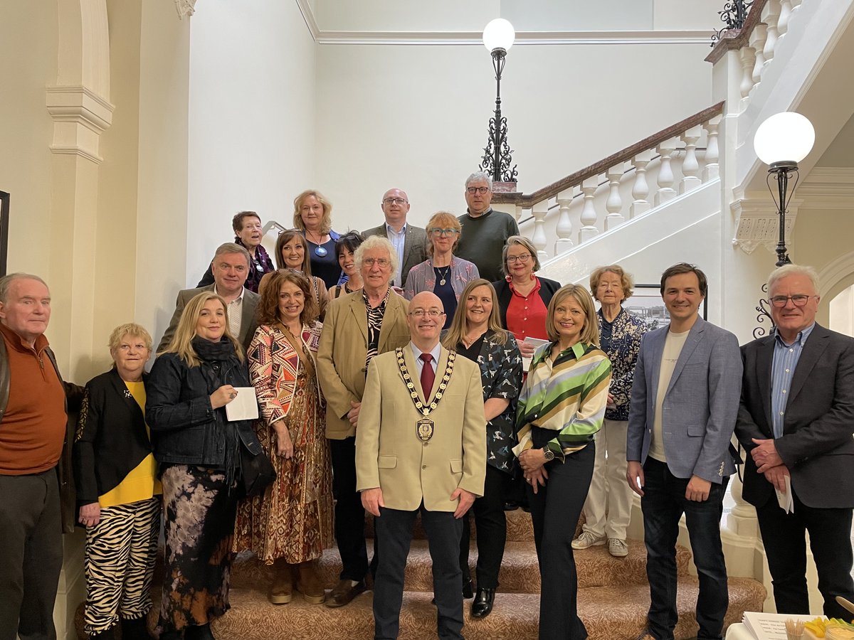This evening I was delighted to launch #FODC's Civic Art Collection in the Townhall, Enniskillen

The pieces have been chosen by each Council Chair to support local artists & galleries

The Townhall will be open from 10am-12pm & 2pm-4pm weekdays to 15 April 2024 for viewing